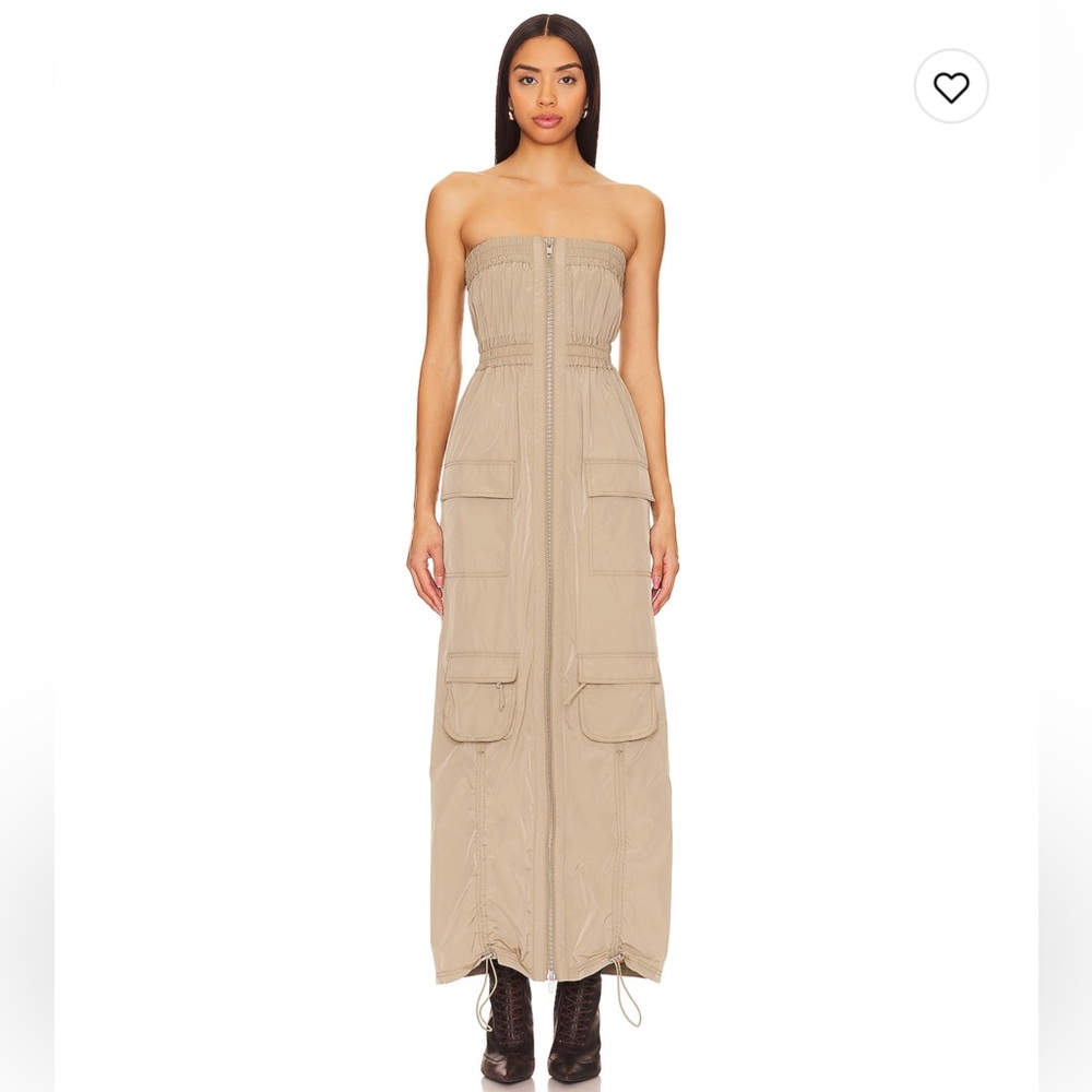 REVOLVE h:ours Emerson Maxi Dress in Faded Khaki